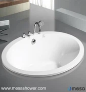 Alcove Drop в твърда повърхност овална акрилна накисване вана вана