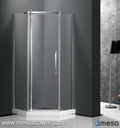 По-малко рамкиран диамант прост дизайн Неръждаема стомана Pivot душ кабина за продажба