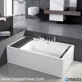 Екстра голяма акрилна вана за баня с две лица с перфектна риза