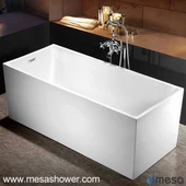 Безшевна свободностояща акрилна правоъгълна намокряща вана MEC3169