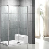 Алуминиево ориентирано ъглово душ кабина за продажба със седалка