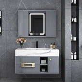 Модерна дървена баня суета