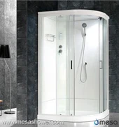 Ъглова инсталация R-образна плъзгаща стъклена душ кабина стая