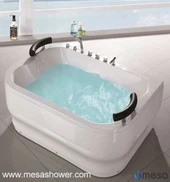 Голям правоъгълен двоен хидромасажен масажен вана с вана